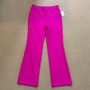 NWT Good American Barbie Bright Pink Disco Flared Pants Size 8